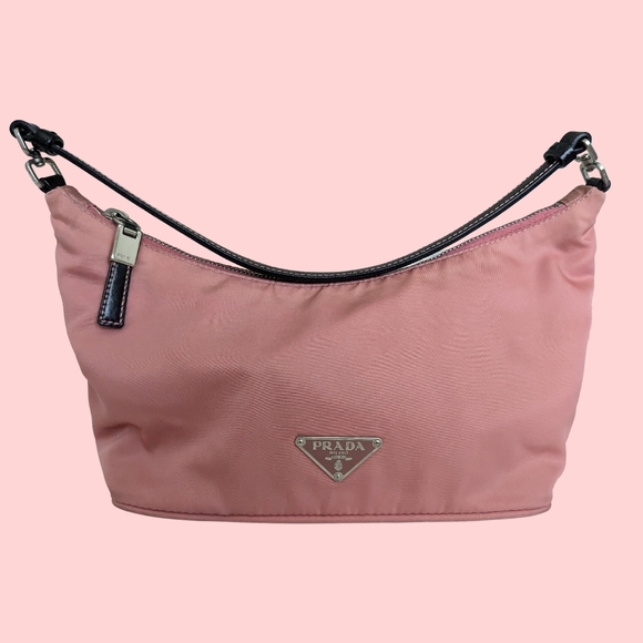 Prada Tessuto Sirio Nylon Mini Shoulder Bag Pink - Picture 3 of 13